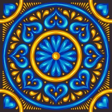 Moroccan ceramic tile pattern. イラスト素材