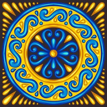 Moroccan ceramic tile pattern. Stock Illustration