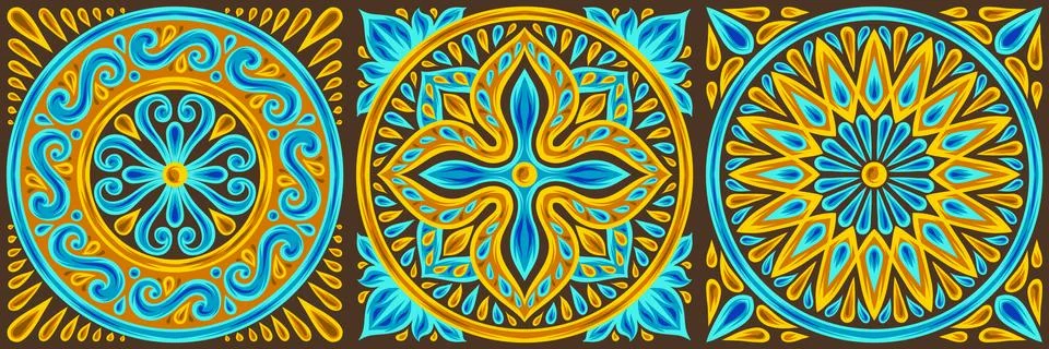 Moroccan ceramic tile pattern. Stock Illustration