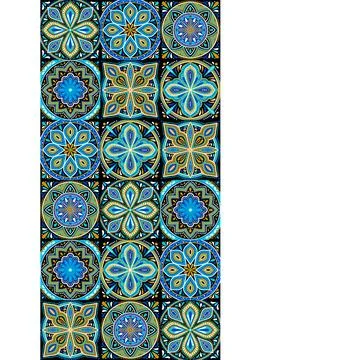 Moroccan ceramic tile pattern. Mediterranean traditional folk ornament. Stock Illustration