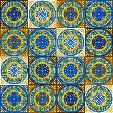 Moroccan ceramic tile seamless pattern. Illustrazione stock