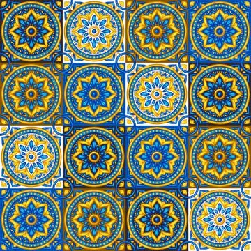 Moroccan ceramic tile seamless pattern. Stock Illustration