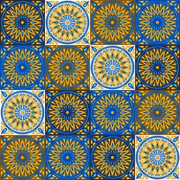 Moroccan ceramic tile seamless pattern. Illustrazione stock