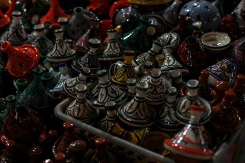 Moroccan ceramic ware Stock Photos