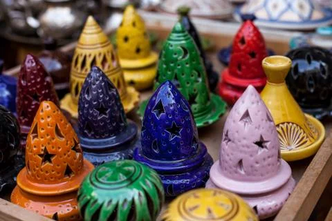 Moroccan ceramic ware Stock Photos