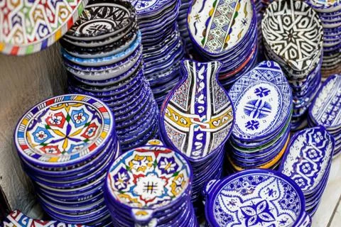 Moroccan ceramic ware Stock Photos