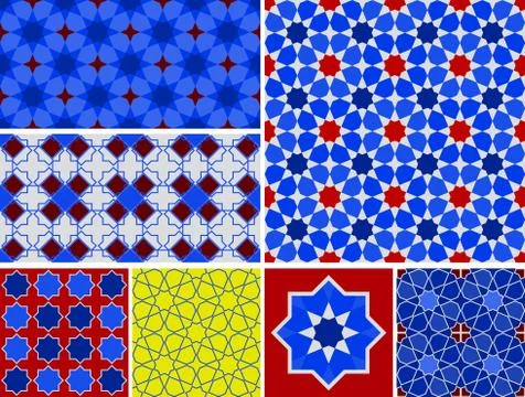 Moroccan collection seamless pattern, Morocco. Patchwork mosaic traditional f Illustrazione stock
