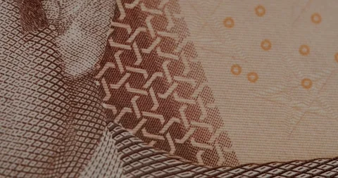 Moroccan dirham one hundred banknote macro details Stock Footage 345519809