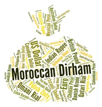 Moroccan Dirham Shows Foreign Exchange And Dirhams 스톡 일러스트