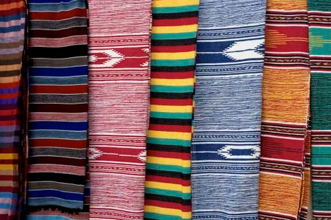 Moroccan fabrics Stock Photos