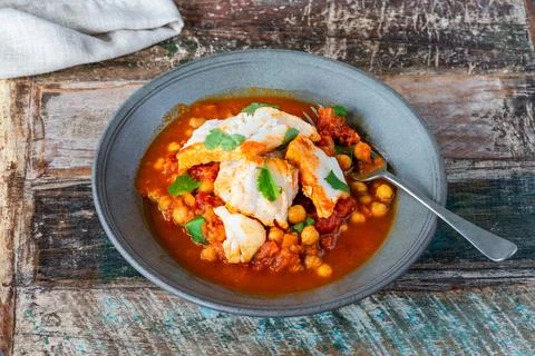 Moroccan fish stew Foto stock