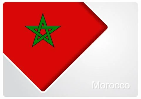 Moroccan flag design background. Vector illustration. Stock Illustration