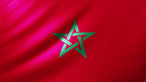 Moroccan flag Video stock 326080392
