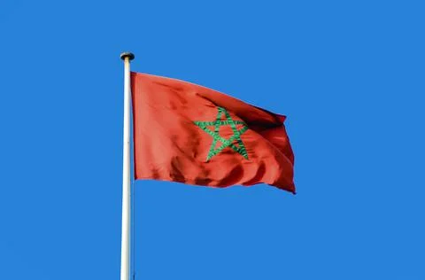Moroccan flag Stock Photos