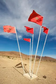 Moroccan flags Stock Photos