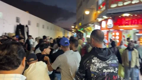 Moroccan Generation Z mobilizes with violent protests, Rabat, MA - 01 Oct 2025 Stock Footage 318167551