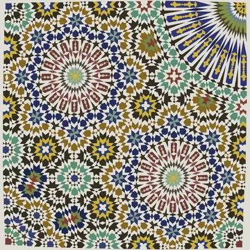 Moroccan Geometric Islamic Tile Pattern Vector Stock Illustration