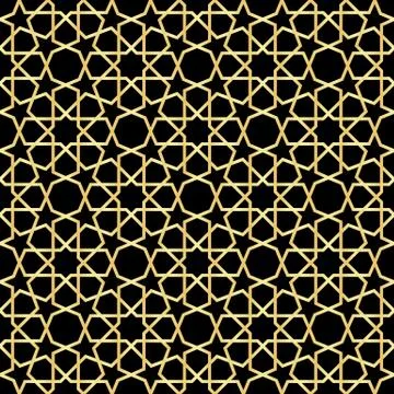 Moroccan gold seamless Stock Illustration
