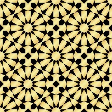 Moroccan gold seamless Stock Illustration