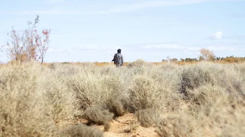 Moroccan herdsman Stock Footage 125092281