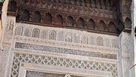 Moroccan islamic architecture in Fez, Morocco Stock Footage 336224246