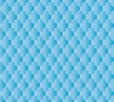 Moroccan islamic seamless pattern background in blue gradient. Vintage and retro Stock Illustration