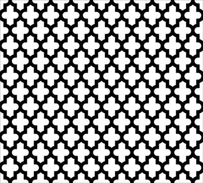 Moroccan islamic seamless pattern background in black and white. Vintage and Illustrazione stock