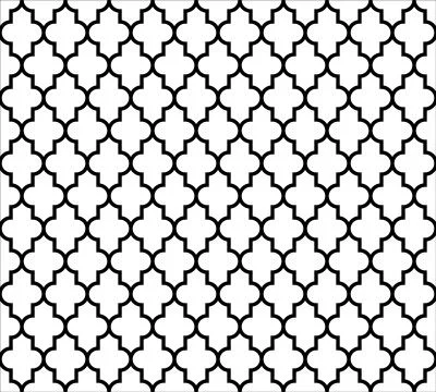 Moroccan islamic seamless pattern background in black and white. Vintage and Illustrazione stock