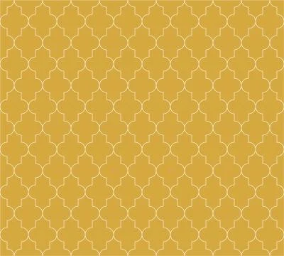 Moroccan islamic seamless pattern background in golden color. Vintage and retro Stock Illustration