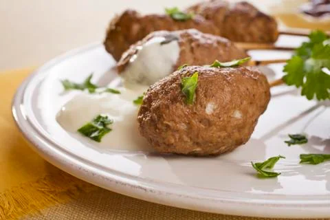 Moroccan lamb keftas Stock Photos