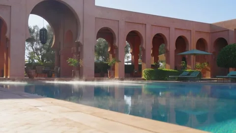 Moroccan Luxury Resort Stock Footage 234896573
