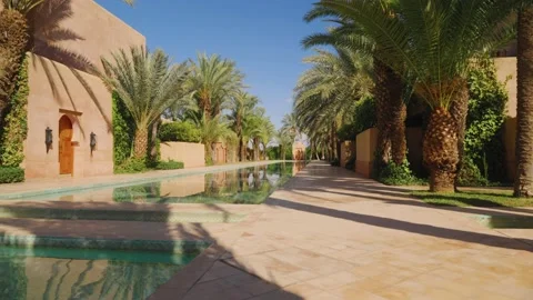 Moroccan Luxury Resort Stock Footage 234896670