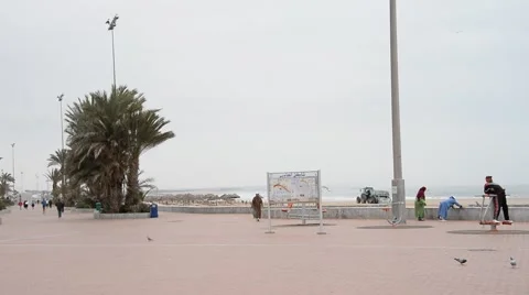 A Moroccan man exercises in a rack Stock Footage 44782939