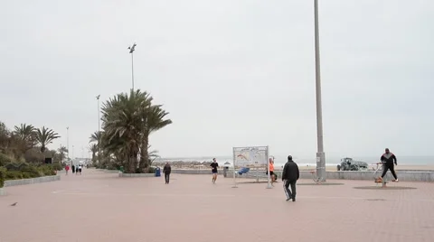 A Moroccan man exercises in a rack Stock Footage 44783038