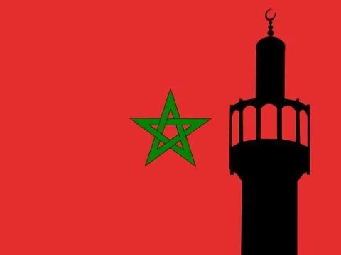 Moroccan minaret Stock Illustration