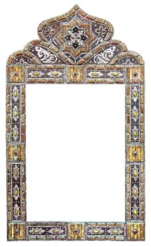 Moroccan mirror frame Stock Photos