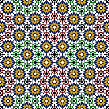 Moroccan mosaic seamless Stock Illustration