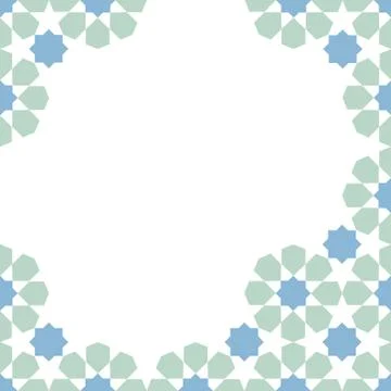 Moroccan mosaic template Stock Illustration