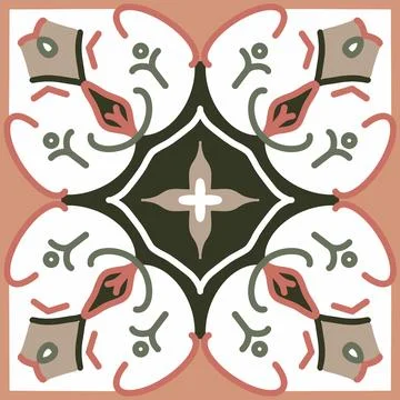 Moroccan mosaic tile, ceramic decoration tile, seamless pattern. Abstract Stock Illustration