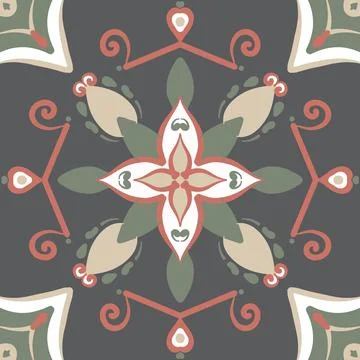 Moroccan mosaic tile, ceramic decoration tile, seamless pattern. Abstract Stock Illustration