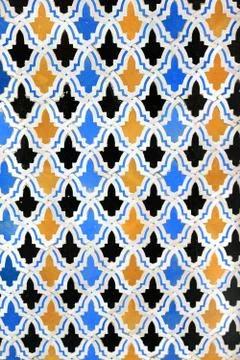 Moroccan mosaic tiles on wall Stock Photos