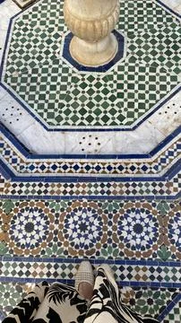 Moroccan Mosaic Wall Pattern – Islamic Geometric Design Stock Photos