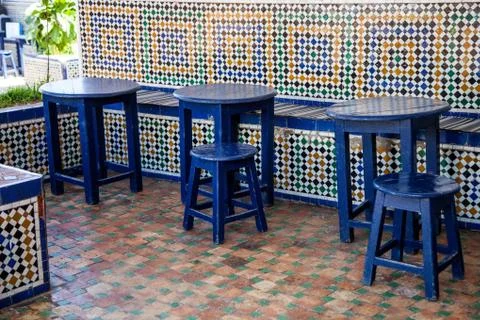 Moroccan mosaic on the wall Stock Photos