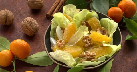 Moroccan orange salad. Stock Footage 277216492