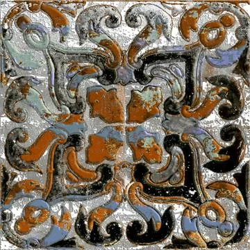 Moroccan pattern ceramic mosaic decoration tile. Stock Photos