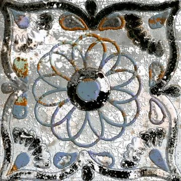 Moroccan pattern ceramic mosaic decoration tile. Stock Photos