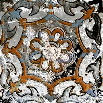 Moroccan pattern ceramic mosaic decoration tile. Stock Photos
