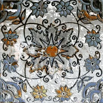 Moroccan pattern ceramic mosaic decoration tile. Stock Photos