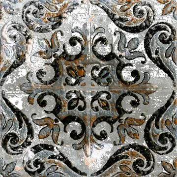 Moroccan pattern ceramic mosaic decoration tile. Stock Photos