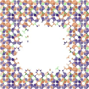 Moroccan pattern, Morocco. Patchwork mosaic with traditional folk geometric o Illustrazione stock